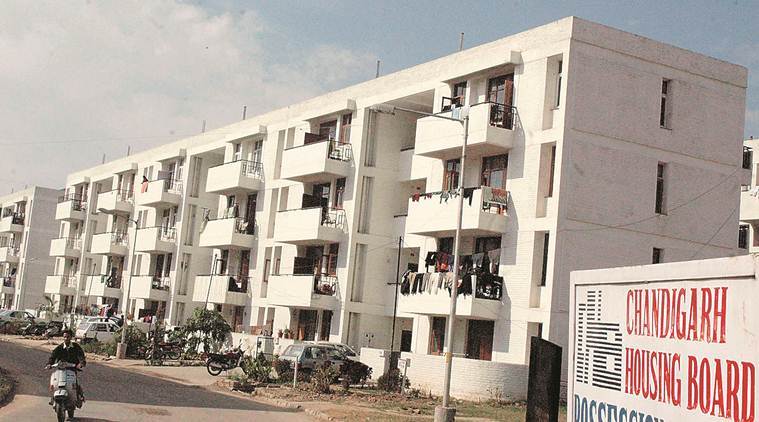 chandigarh housing board, chb units unsafe, unsafe chb buildings, chandigarh news, indian express