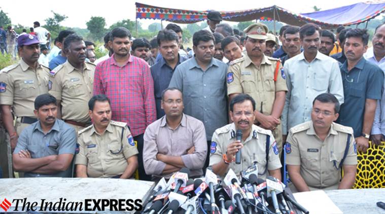 Hyderabad rape case, Hyderabad rape case encounter, Hyderabad rape case accused encounter, Telangand police VC Sajjanar, indian express news