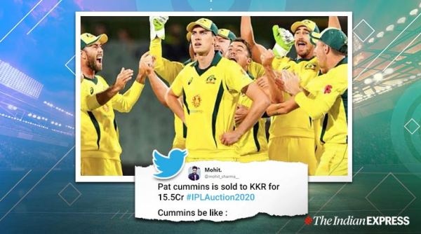 ipl 2020, ipl auctions 2020, kolkata knight riders, pat cummins, glenn maxwell, ipl auction 2020 memes, viral news, cricket news, indian express
