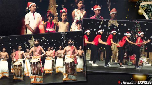 jingle bells sinkari twist, desi jingle bells, singari melam, Chenda melam, Shinkari Melam, Christmas, Christmas celebration, trending, indian express, indian express news