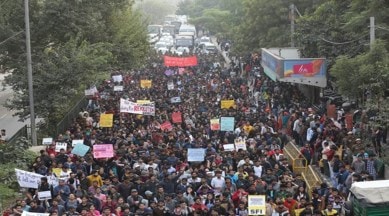 jnu exams, jnu students exam boycott, jawaharlal nehru university delhi, JNU protests, JNU CAB protests, JNU exam on Whatsapp, delhi city news, indian express news