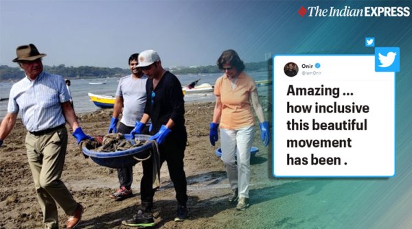 swedish royal in india, swedish king royal in mumbai, swedish king queen clean mumbai beach, versova beach, afroz shah, versova beach cleanliness drive, afroz shah mumbai beach clean up, indian news, viral news, indian express