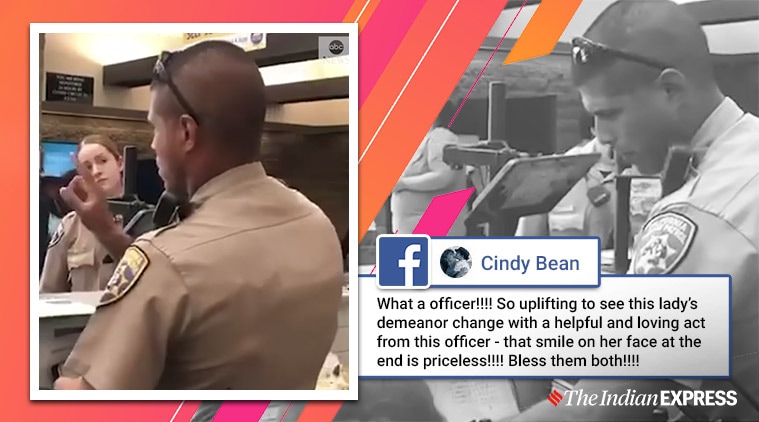 Officer helps hearing-impaired woman, ASL, American Sign Language, Trending, Indian express