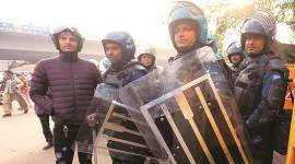 Delhi: Shield that emits shock new part of force’s anti-riot gear