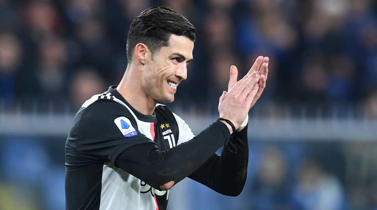 Cristiano Ronaldo Scores Soaring Header As Juventus Beat Sampdoria 2 1 Sports News The Indian Express