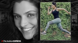foam roller, foam rolling, indianexpress.com, fitness goals, celeb fitness, foam roller benefits, saiyami kher instagram, actor saiyami kher, marathon preparation, marathon runner, sports fitness, sports running, muscle soreness, how to relieve muscle soreness,