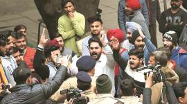 Panjab University scuffle, abvp nsui fight at pu, abvp nsui fight at Panjab University, chandigarh city news, caa protests at panjab university