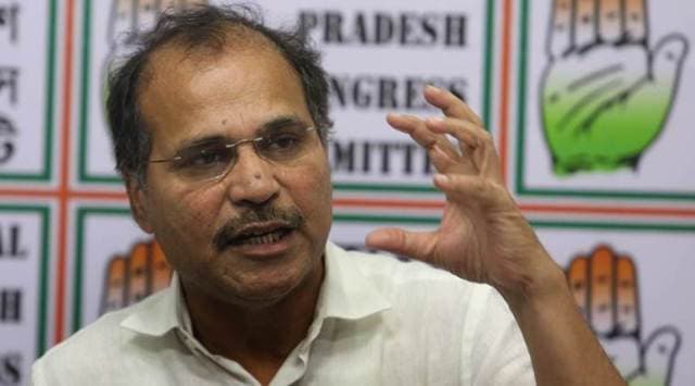 Congress MP Adhir Ranjan Chowdhury (Express photo by Partha Paul)