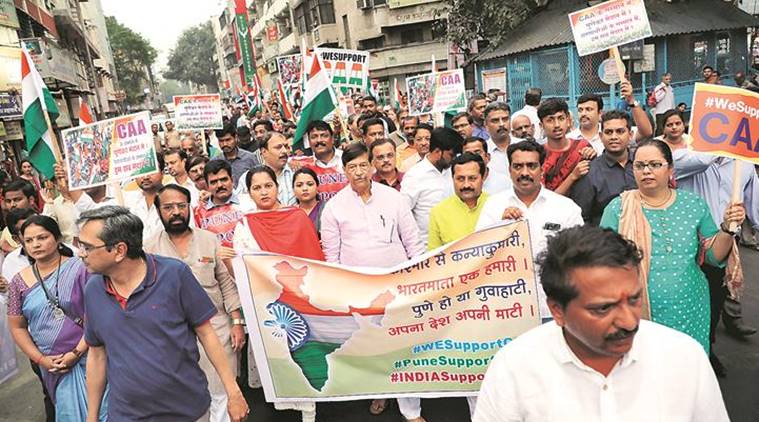 Supporters of CAA, NRC rally across Pune | Pune News - The Indian Express