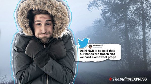 Delhi weather, Delhi winters, Delhi tempature today, Delhi ki sardi, Dilli ki sardi, Viral news, Funny news, Indian express