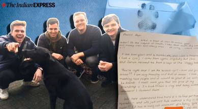 men request to play with neighbour's dog, cute dog story, engineers, UK men dog story, trending, indian express, indian express news