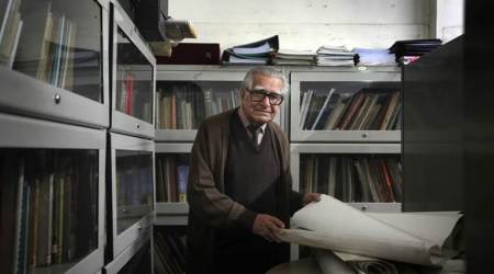 Mahendra Raj, Managing Director of MRC at his office in Jangpura. Express photo by Oinam Anand. 08 January 2016