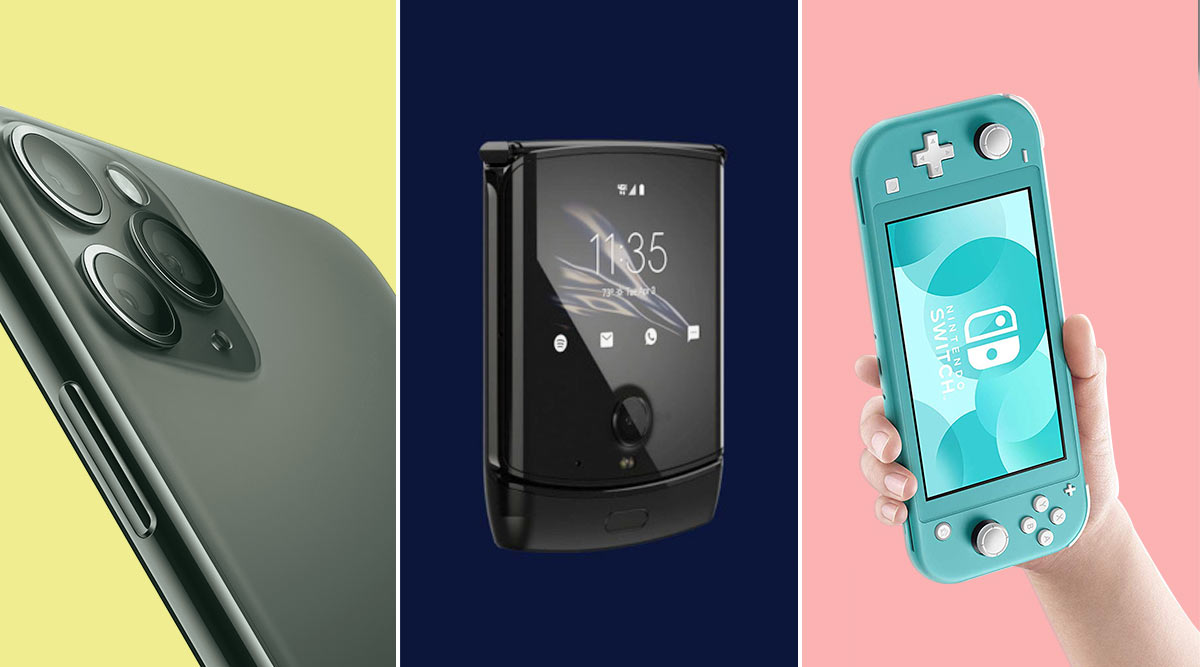 Apple, iPhone 11 Pro Max, Nintendo Switch, Amazon Echo Studio, Motorola Razr, Apple AirPods Pro, OnePlus 7T, DJI Mavic Mini, best gadgets of 2019