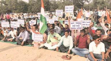 BJP leaders held rally to support CAA, rally to support CAA, rally in support of CAA, in solidarity with CAA, Citizenship Amendment Act, Gujarat News, Indian express news