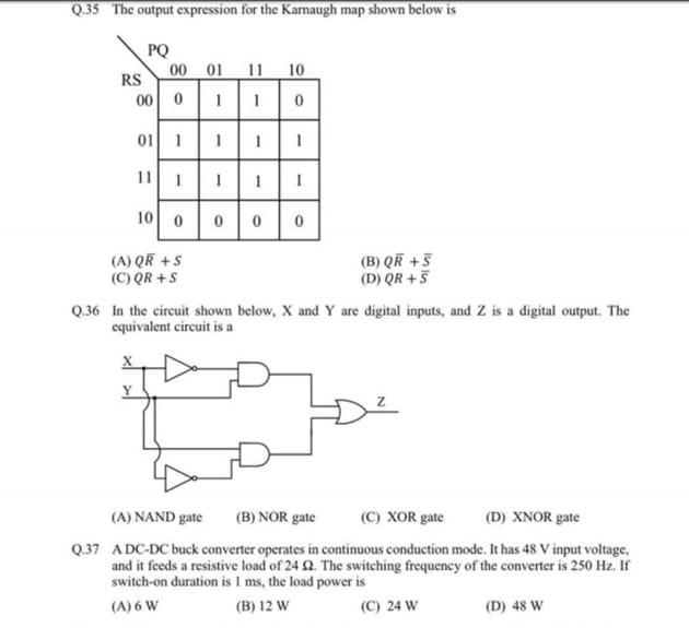 GATE 2020 Electrical Engineering sample paper | Education Gallery News ...