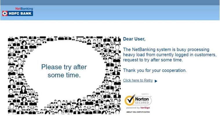 HDFC Bank NetBanking Login Not Working Today Online News HDFC Website 