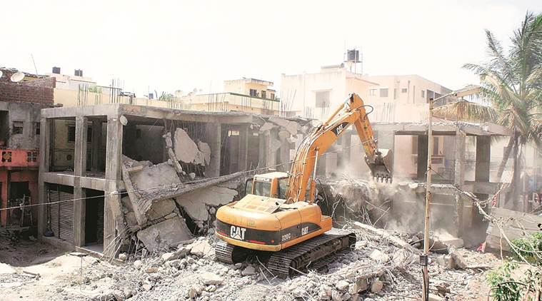 Slew Of Illegal Properties Demolished Across Mp India News The Indian Express