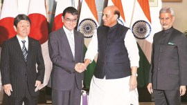 India Japan talks, India Japan 2+2 talks, India Japan 2+2 meet, India Japan 2+2 dialogue, India Japan relations, India Japan ties, India news, Indian Express