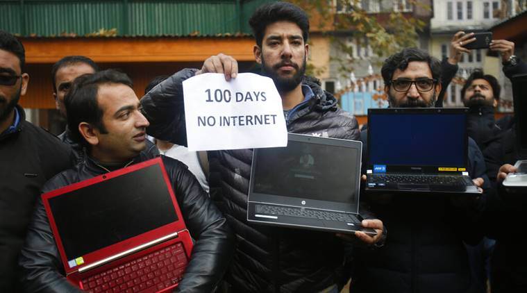 Kashmir internet, Kashmir internet restriction, Kashmir broadband, internet in Kashmir, Jammu and Kashmir, websites in J&K, Kashmir shutdown, Indian Army, Indian Express