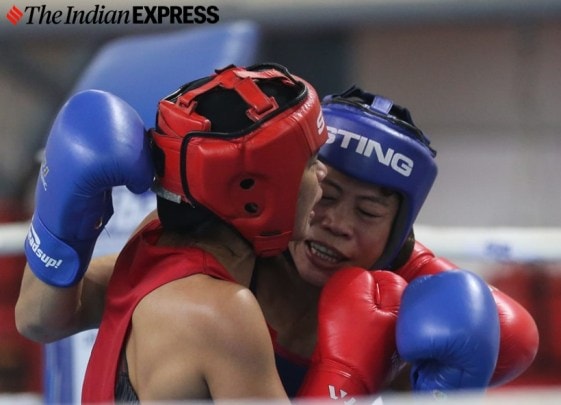 mary kom, nikhat zareen, mary, mary kom pics, mary kom photos, mary kom vs nikhat zareen, boxing pics, mary kom olympics, olympic qualifiers boxing
