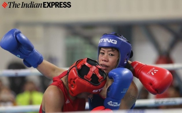 mary kom, nikhat zareen, mary, mary kom pics, mary kom photos, mary kom vs nikhat zareen, boxing pics, mary kom olympics, olympic qualifiers boxing