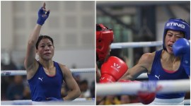 mary kom, nikhat zareen, mary, mary kom pics, mary kom photos, mary kom vs nikhat zareen, boxing pics, mary kom olympics, olympic qualifiers boxing