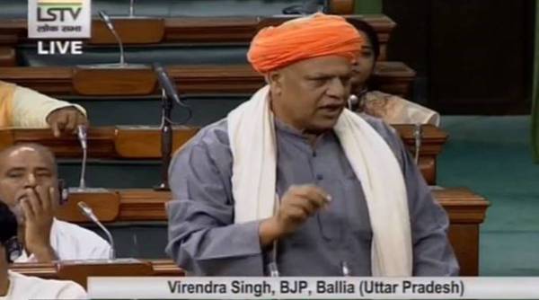 BJP MP says traffic jams proof no slowdown in auto sector, BJP MP says claims of auto sector slowdown defaming country, Virendra Singh Mast, Ballia MP Virendra Singh Mast, Virendra Singh Mast on onion prices, Nirmala Sitharaman onion, Ashwini Choubey onion, indian express