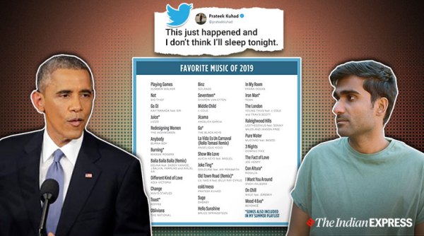 barack obama, prateek kuhad, obama 2019 favourite list, obama top 2019 music list, obama 2019 music list prateek kuhad, viral news, indian express