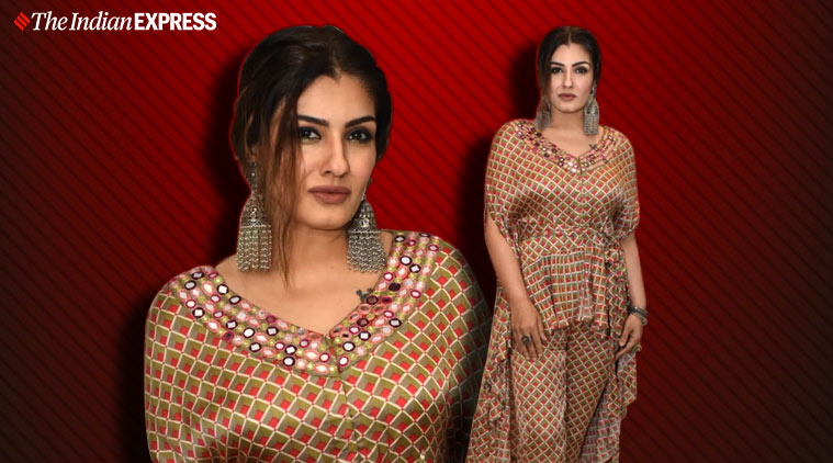 Raveena Tandon Nangi Photo - Raveena Tandon's outfit has poor silhouette game, here's why | Fashion News  - The Indian Express