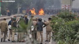 seelampur citizenship law protests, seelampur violence delhi, citizenship law protests, citizenship law protests delhi, seelampur protests, policemen injured, indian express news