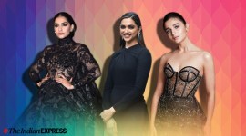 kareena kapoor latest photos, deepika padukone latest photos, alia bhatt latest photos, sonam kapoor latest photos, black outfits, indian express