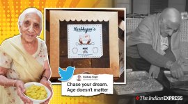 94-year-old-entrepreneur_759 94-year-old entrepreneur, Harbhajan Kaur, Chandigarh, Harbhajan Kaur 'besan ki barfi viral story, twitter reactions, indian express, indian express news