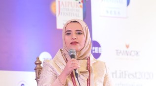 2020 Jaipur Literature Festival, Jokha al-Harthi booker prize, 2020 Jaipur Literature Festival updates, 2020 Jaipur Literature Festival day 1, 2020 Jaipur Literature Festival diggi palace, books 2020 Jaipur Literature Festival, indian express