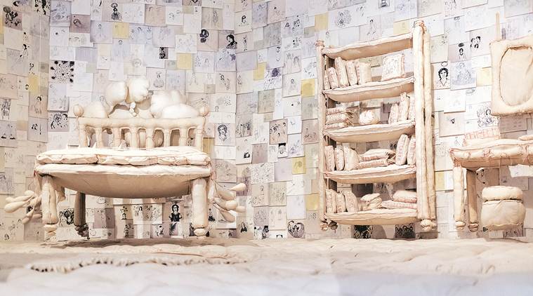  Dhruvi Acharya, Dhruvi Acharya Exhibition, Delhi artist Dhruvi Acharya exhibition, indian express news