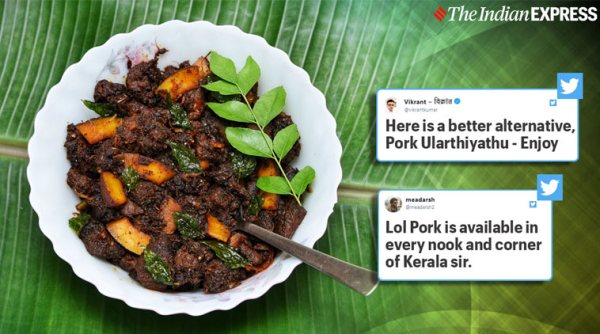 Kerala Tourism beef recipe, Beef Ularthiyathu (beef fry), Kerala tourism, Beef, Kerala tourism pork controversy, Viral news, Kerala news, Twitter trends, Indian Express news
