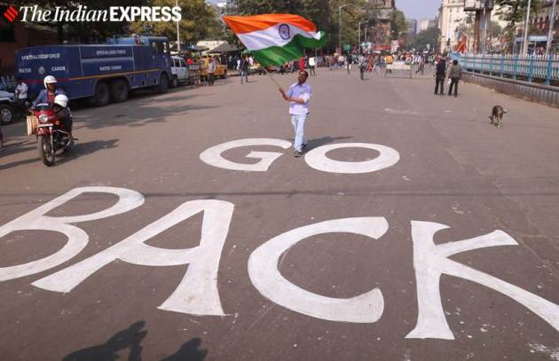 Modi in Kolkata, Modi Kolkata photos, Modi Kolkata pictures, Kolkata Modi protests photos, indian express news