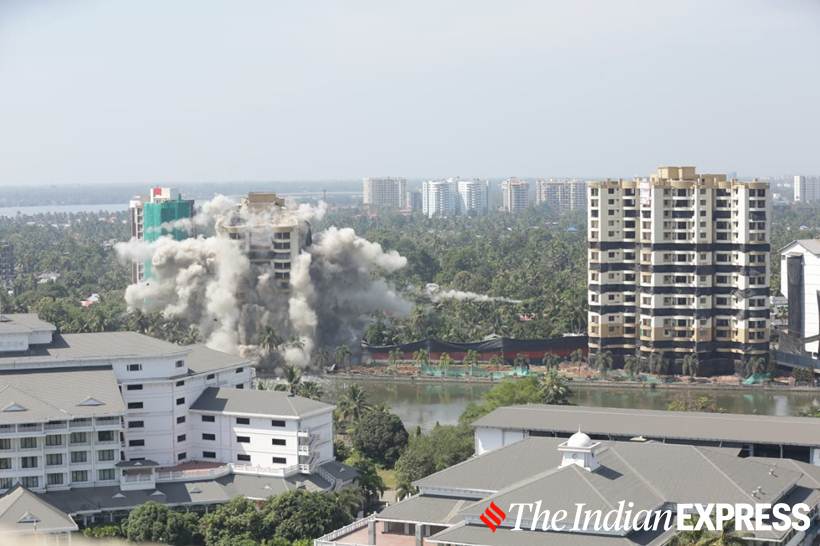 Done and dusted Kochi’s Maradu flats torn down in seconds India News