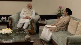 Modi meets mamata, BJP criticises mamata, modi mamata meet in Bengal, Modi in Bengal, indian express