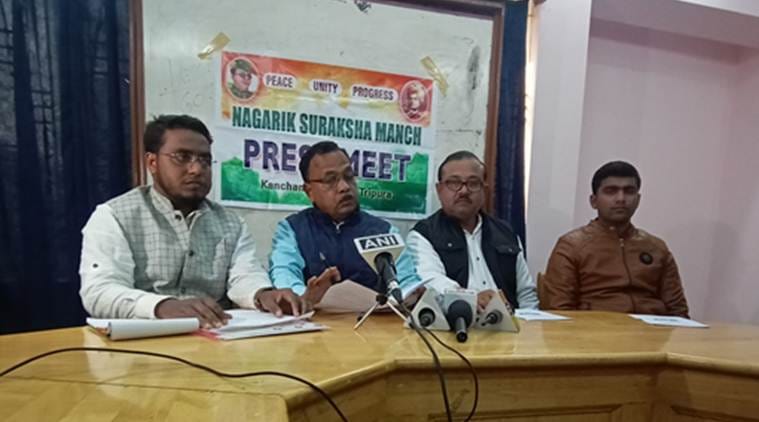 Tripura news, Tripura Bengalis, Bengalis in Tripura, Tripura Bru refugees, Nagorik Suraksha Mancha Tripura, Indian Express news