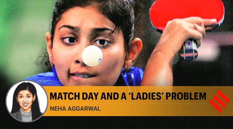neha aggarwal tennis player, women in sports, menstrual health sportswomen, indian express opinions