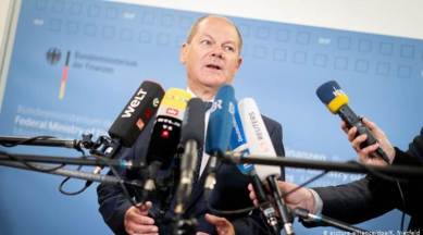 Germany Finance Minister Olaf Scholz speaking about country's budget in Berlin. (Photo: DW)
