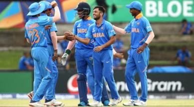 India U19 vs Japan U19, U19 World Cup 2020, Ravi Bishnoi, Ravi Bishnoi four wickets, Second lowest U19 World Cup total, India largest U19 WOrld Cup victory, Yashasvi Jaiswal, Kartik Tyagi