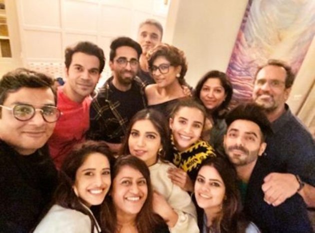 bhumi pednekar, rajkummar rao, ayushmann khurrana, aparshakti khurrana, aanand l rai and others