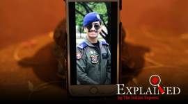 A photo of 2nd Lt. Mohammed Saeed Alshamrani is displayed by one of his sisters on her phone at the family’s home in Al Ahsa, Saudi Arabia, on Tuesday, Dec. 10, 2019. (Iman Al-Dabbagh/The New York Times) Personal privacy vs public safety: How Apple vs FBI frames a big tech debate