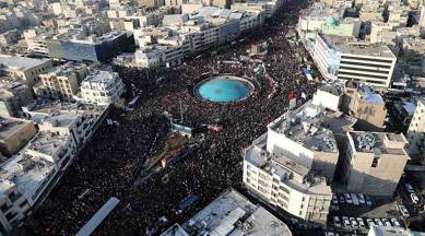 Watch: Aerial footage of 'sea of humanity' at General Qassem Soleimani’s funeral in Iran