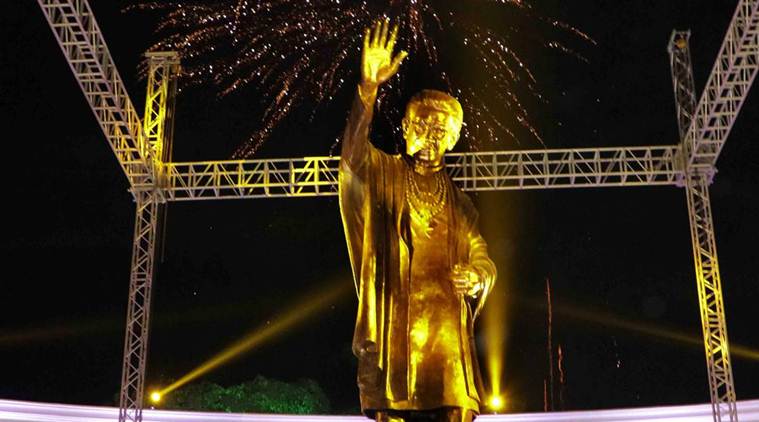 Bal thackeray statue, brihanmumbai municipal corporation, mumbai news, maharashtra news, indian express news