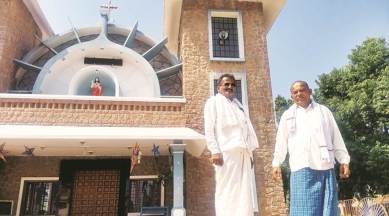 RSS opposes jesus christ statue, Jesus Christ statue in Karnataka, hindus rally against jesus christ statue, D K Shivakumar, indian express news