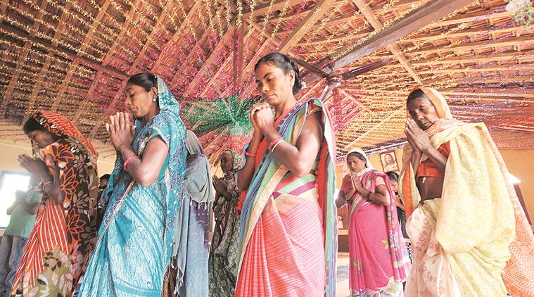Tribal district of Dang Families with Christian and Hindu members show