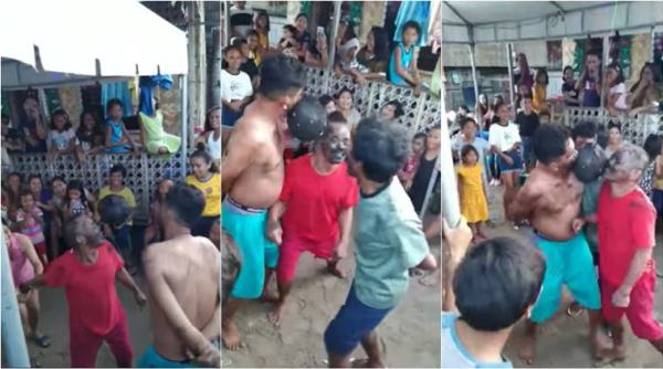 bizarre party games, coins from coconut game, viral videos, funny videos, odd party games, indian express,