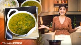 shilpa shetty recipe, shilpa shetty cooking, shilpa shetty spinach dal recipe, indianexpress.com, dal for health, healthy twist, indianexpress, shilpa shetty channel, shilpa shetty news,